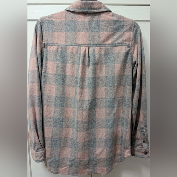CASA CABANA, Sienna checked longline shirt, Grey and Pink, Size Medium - Picture 3 of 7